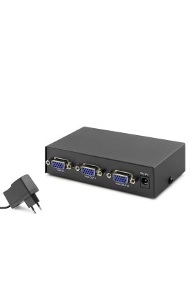 Vga Splitter 1 In 2 Out 200 Mhz - Siyah HDX1277