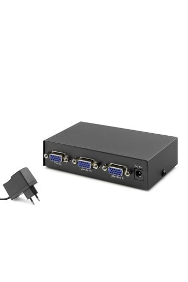 Vga Splitter 1 In 2 Out 200 Mhz - Siyah HDX1277