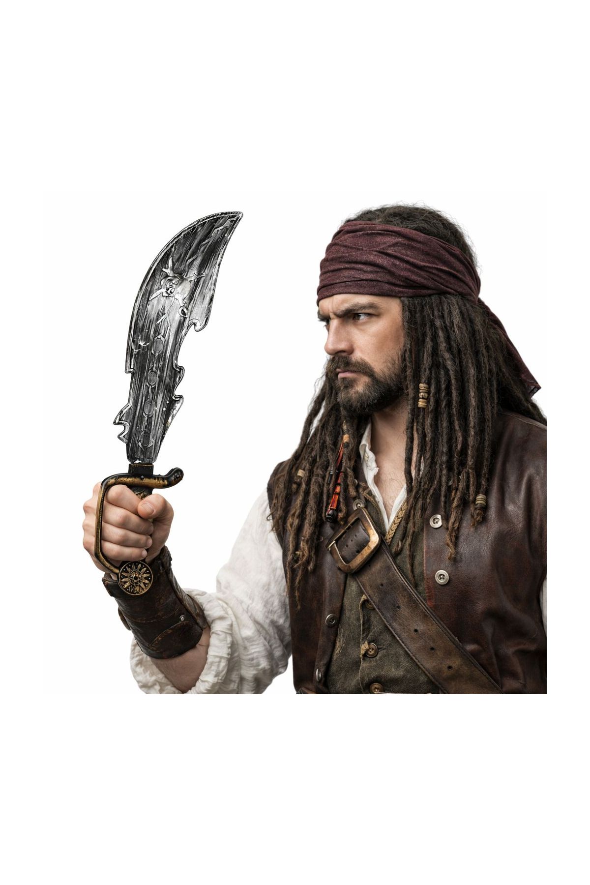 Eskitme Detaylı Plastik Korsan ı 45 cm