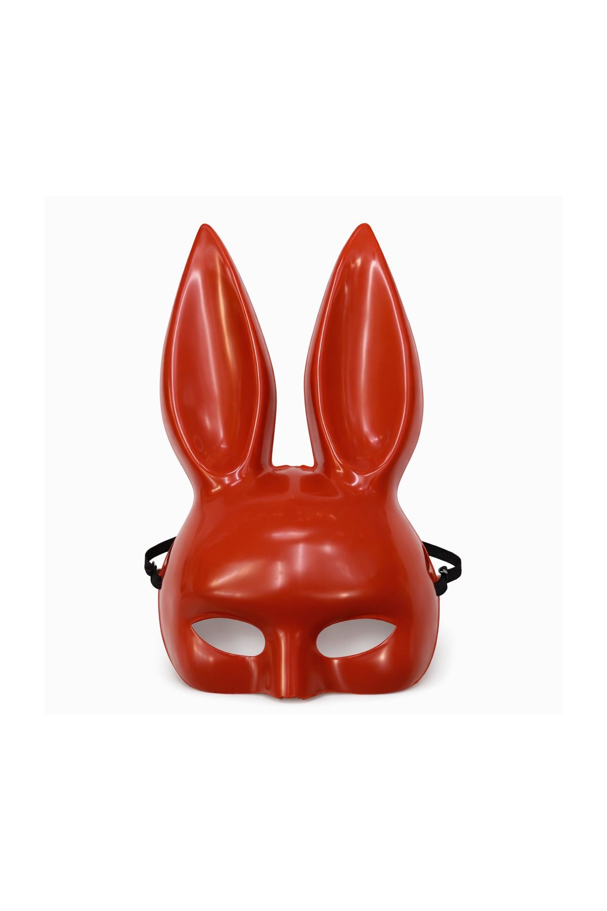 Uzun Kulaklı Kırmızı Lüks Tavşan Maskesi
