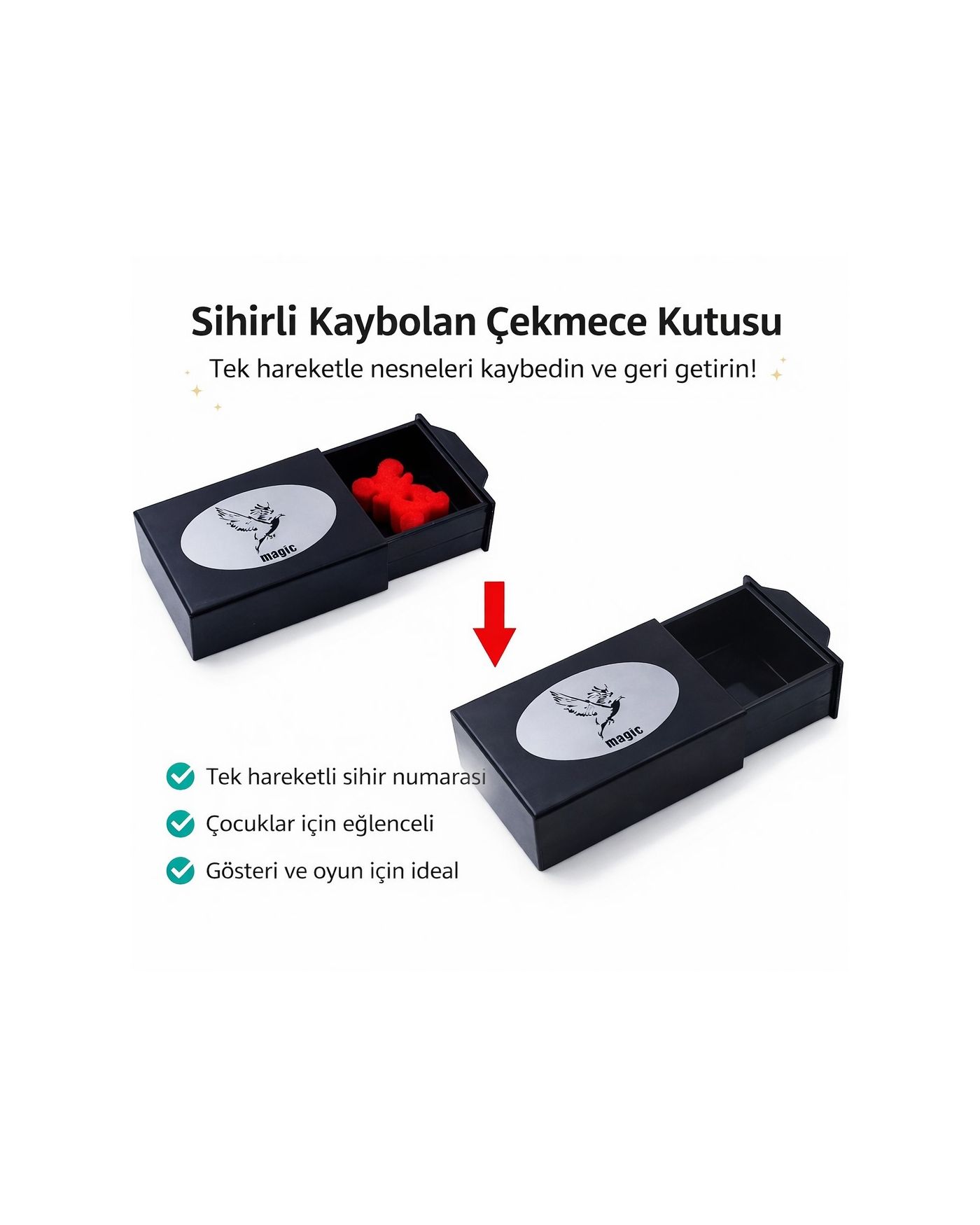 Herşeyi Kaybeden Sihirli Kutu Sihirli Çekmece 3x10x7 cm