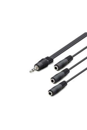 3.5 Mm To 3*3.5 Mm F Kablo 2Lıne 30Cm Siyah HDX1023