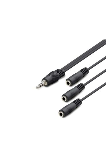 3.5 Mm To 3*3.5 Mm F Kablo 2Lıne 30Cm Siyah HDX1023