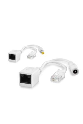 Ip Kamera Poe Set Ethernet Adaptör Güç Kablosu Beyaz HDX1324