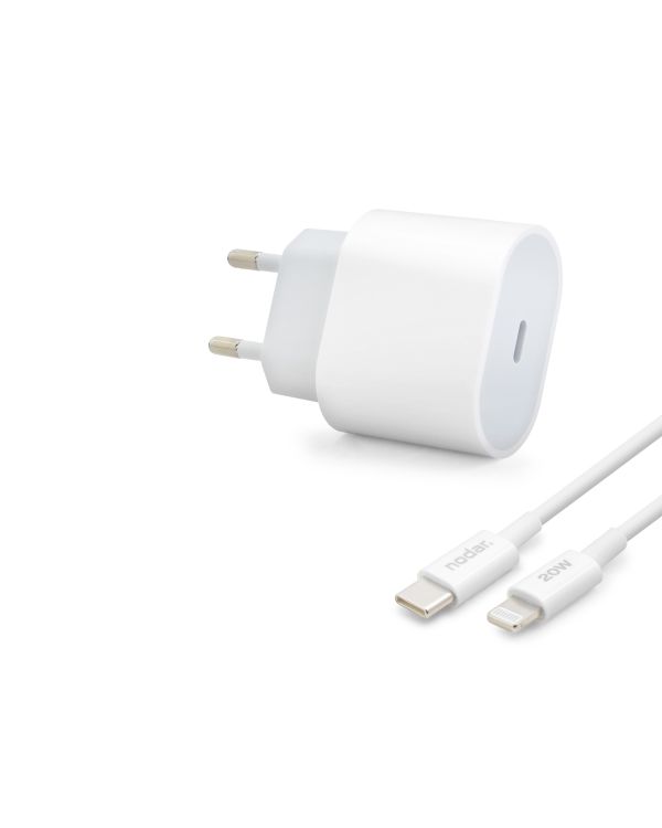 Type-C Lightning Hızlı Şarj Seti 20W Pd - Beyaz ND1002