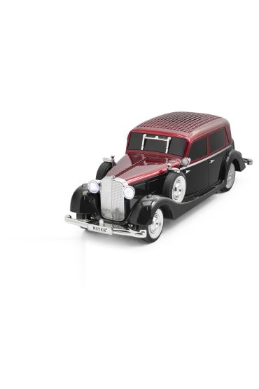 Bluetooth Hoparlör Fm Antika Araba Tasarımlı - Bordo Siyah WS1934
