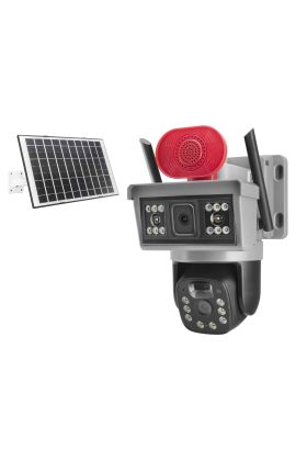 Solar 4G Ip Kamera 2 × 3 Mp Lens V380 Siyah YT-15G