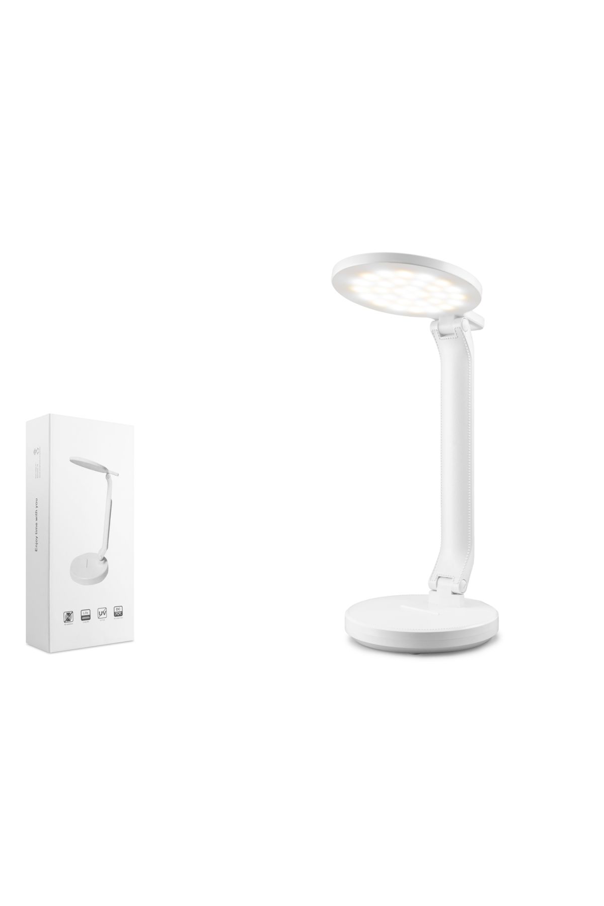 Usb Şarjlı Masa Lambası - Beyaz Q9-2