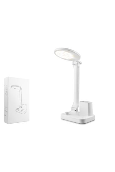 Usb Şarjlı Masa Lambası - Beyaz Q22-2