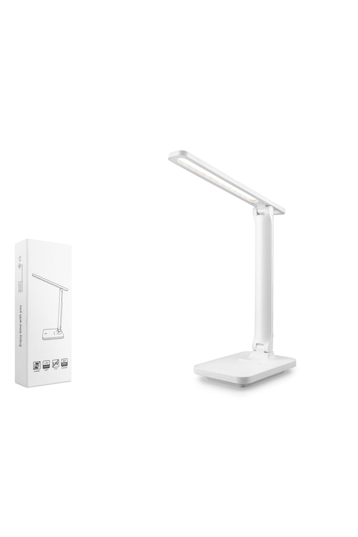 Usb Şarjlı Masa Lambası - Beyaz Q11