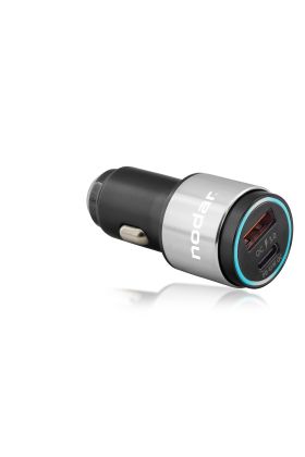 Araç Şarj Adaptörü Usb + Type-C Pd Qc 3.0 45W Metal - Siyah ND1076