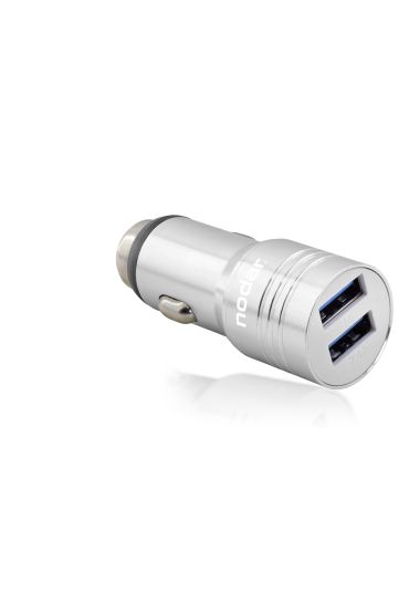 Araç Şarj Adaptörü 2X Usb 3.4A Metal - Gümüş ND1075