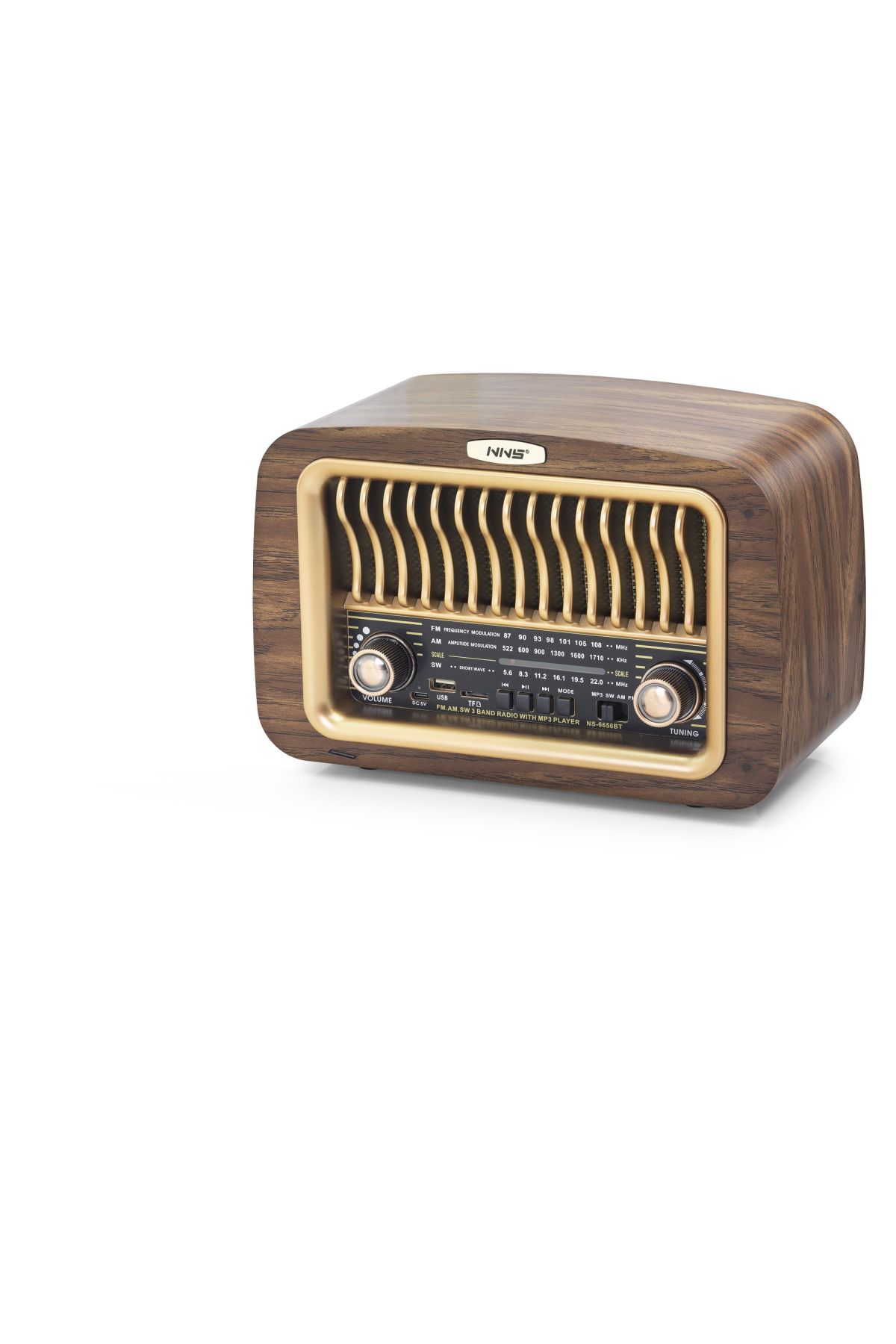 Bluetooth Nostaljik Hoparlör Fm 285 X 133 X 189 Cm NS6656BT