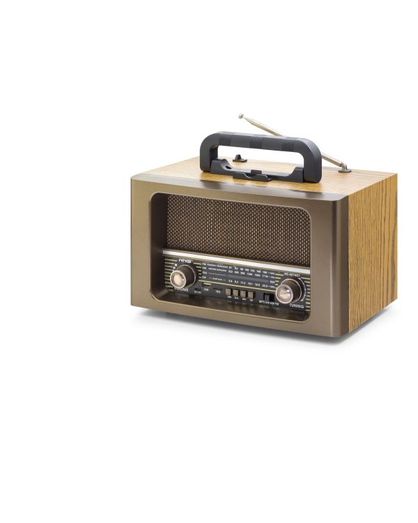 Bluetooth Nostaljik Hoparlör Fm Kumandalı 31 X 17.7 X 19.9 Cm NS6670BT