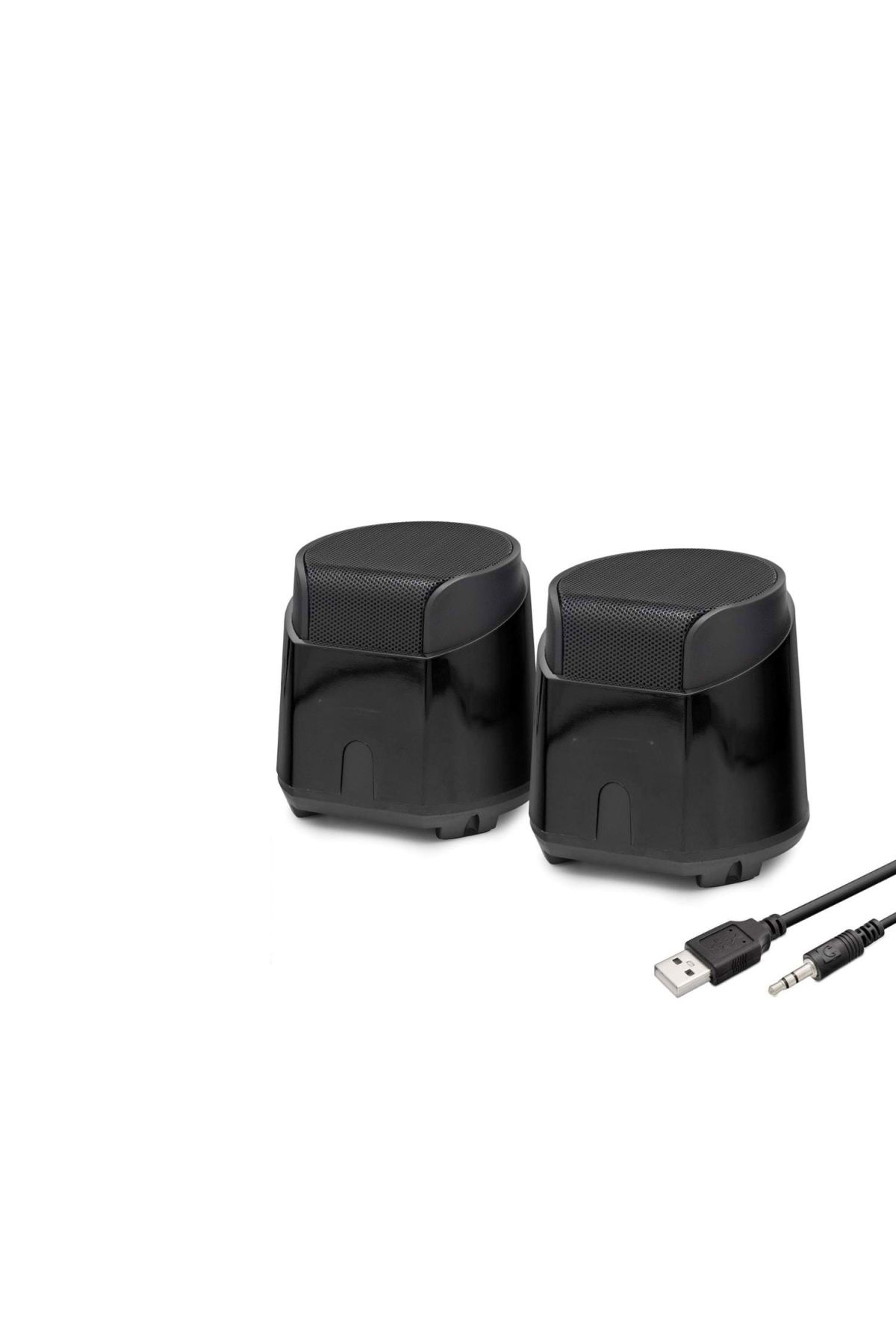 Masaüstü Hoparlör 1+1 USB + 3.5mm - Siyah HD6024