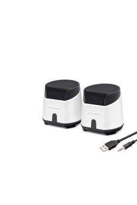 Masaüstü Hoparlör 1+1 USB + 3.5mm - Beyaz HD6024W