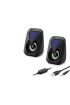 Masaüstü Hoparlör 1+1 USB + 3.5mm LED - Siyah HD6054