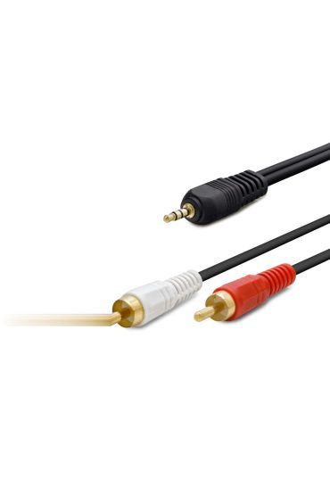 3.5 Mm To 2Rca Kablo 2Lıne Gold 10M Siyah HDX1006