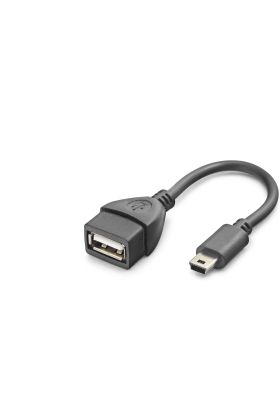 Mini Usb To Usb Otg Kablo - Siyah HN4591
