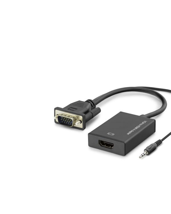 Vga To Hdmi Dişi Ses Çıkışlı Görüntü Dönüştürücü 1080P - Siyah HDX7874