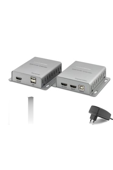 Hdmi Kvm Extender 4K 60 M - Gümüş HDX1355