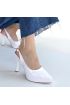 Arim Beyaz Rugan Platform Topuk Ayakkabı