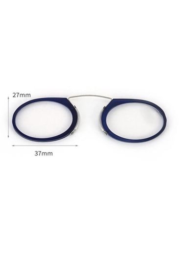 Burun Üstü Mini Sapsız 1.5x Gözlük Büyüteç - Mavi