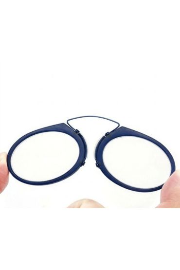 Burun Üstü Mini Sapsız 3.5x Gözlük Büyüteç - Mavi