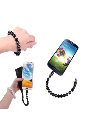 Android Boncuk Tasarımlı Bileklik Şeklinde Şarj Data Kablosu