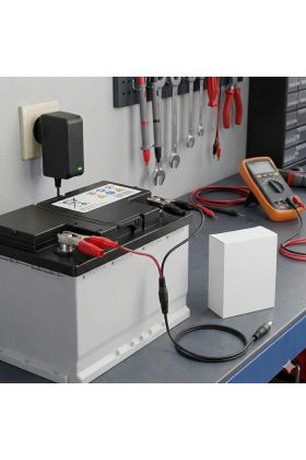 Akü Şarj  12V 1.2A 14.4W Krokodil Uç Akü Şarj Adaptörü