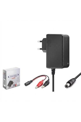 Akü Şarj  12V 2.5A 30W Krokodil Uç Akü Şarj Adaptörü