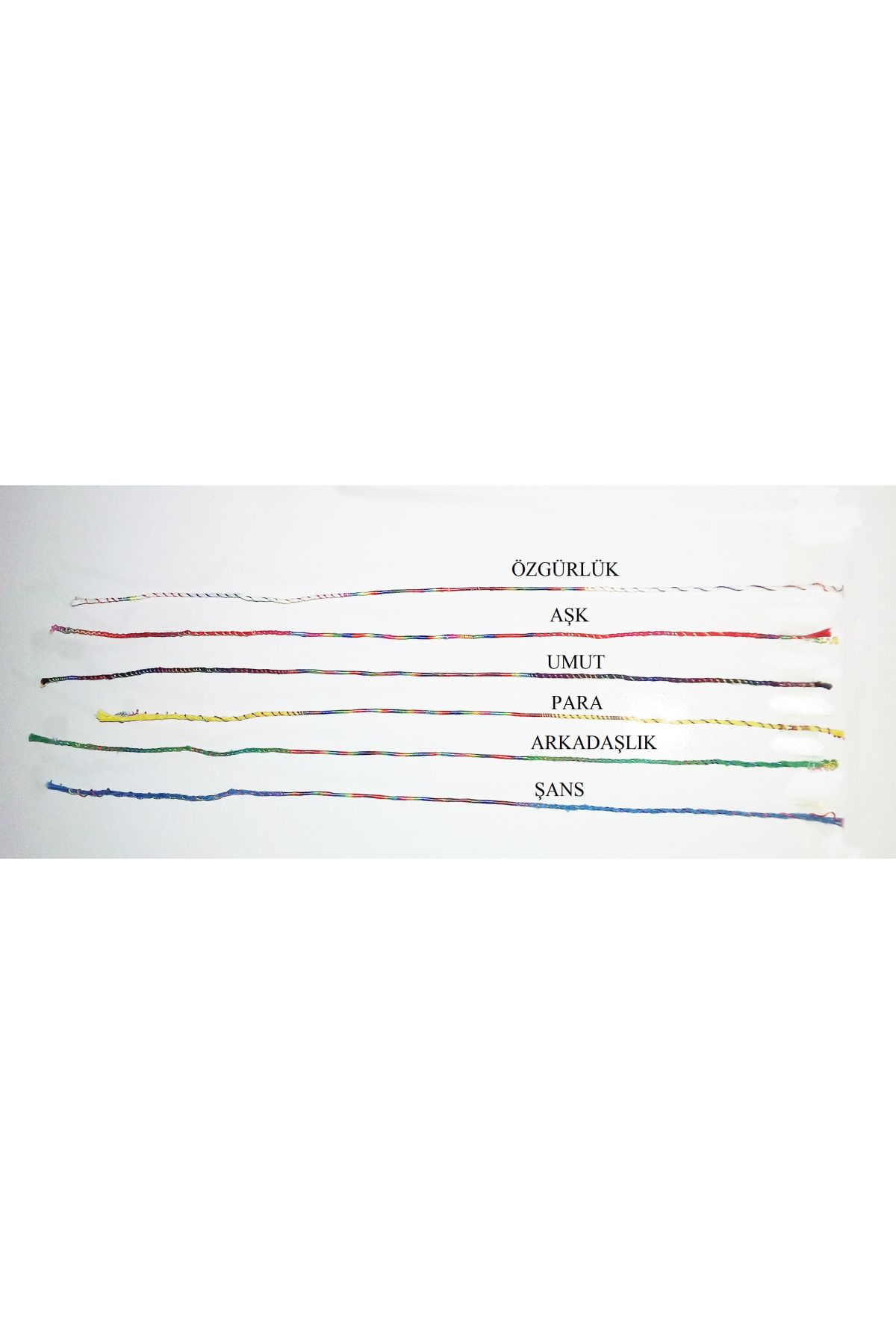 Renkli Şans Bileklikleri ( 6 Adet )