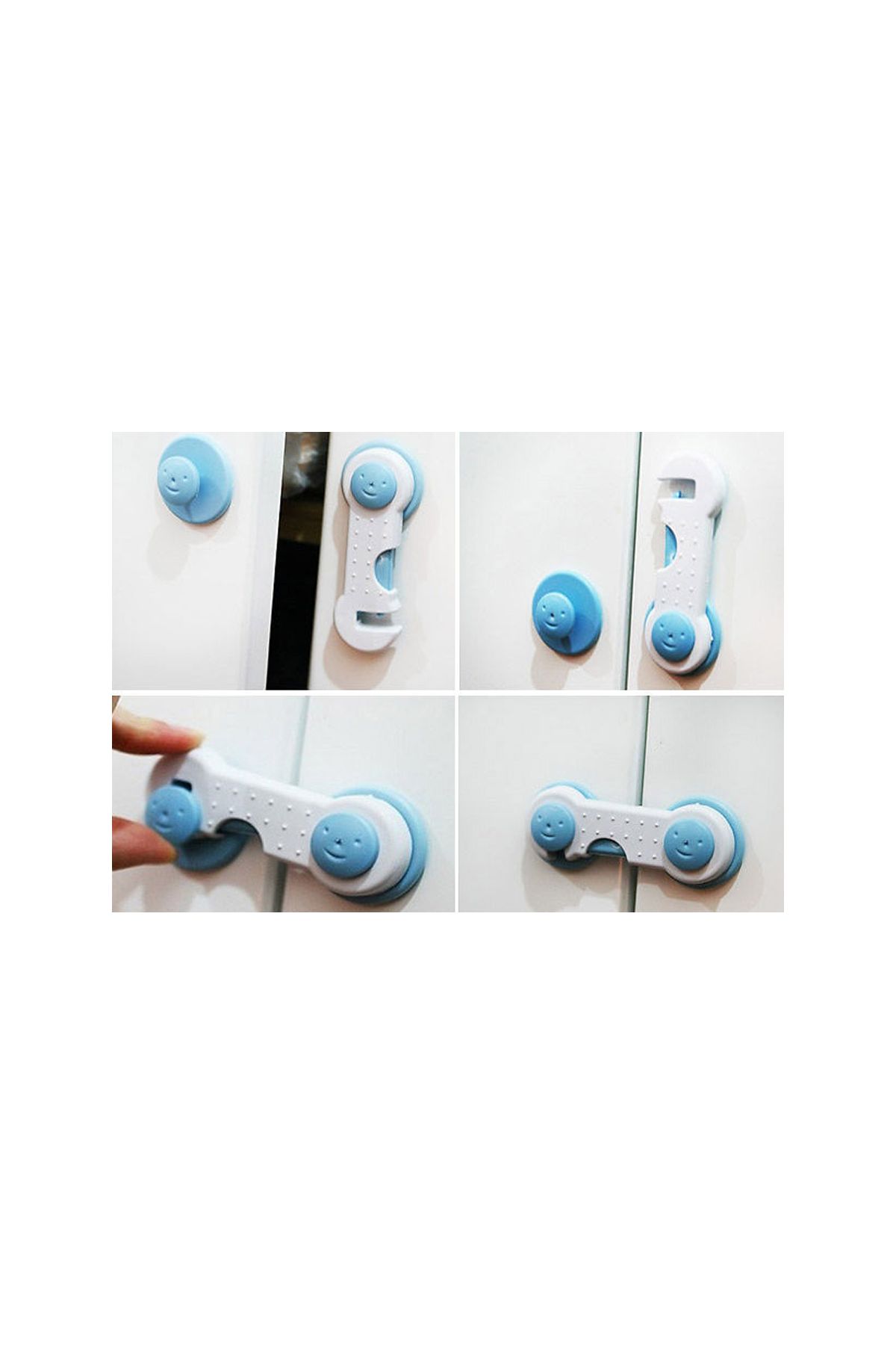 Çuk Koruma Kilidi - Geçmeli 2 Adet Dolap Kilidi