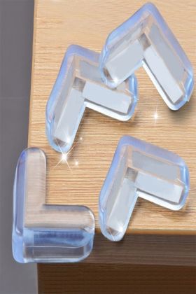 4 lü Masa Sehpa Köşe Koruyucu Silikon- Çuk Koruma Aparatı