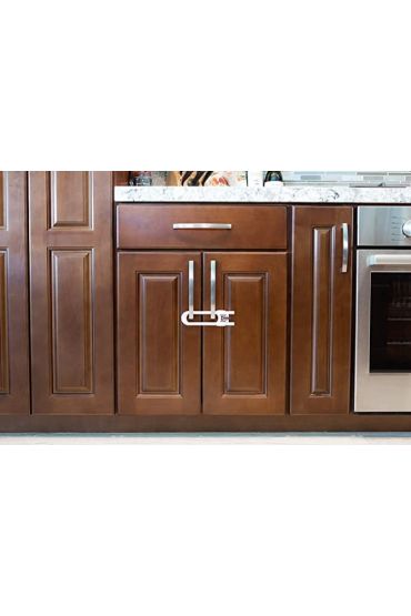 4 Adet Çuk Koruma Kilidi - Slide Dolap Çekmece Kilidi Sürgülü Kilit