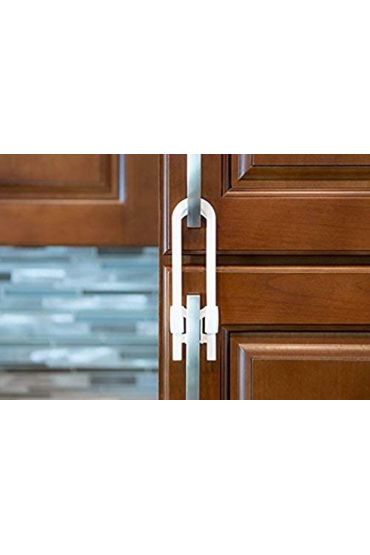 4 Adet Çuk Koruma Kilidi - Slide Dolap Çekmece Kilidi Sürgülü Kilit