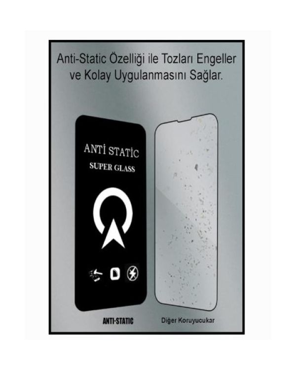  15 PRO MAX 6D Anti Static Temperli Cam Ekran Koruyucu Kırılmaz Full Kaplama
