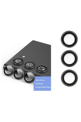  Galaxy S23 Plus Kamera Lens Koruyucu - Siyah