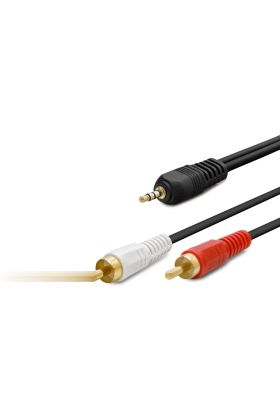 3.5 mm to 2 RCA Kablo 1.5 m - Siyah HDX1024