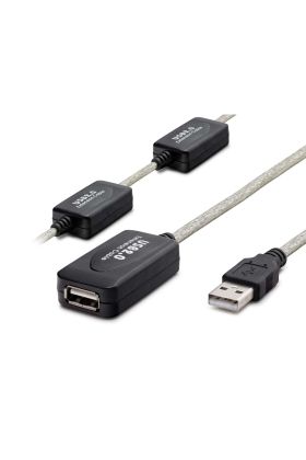 USB Uzatma Kablosu 15 m - Silver Siyah HDX7537