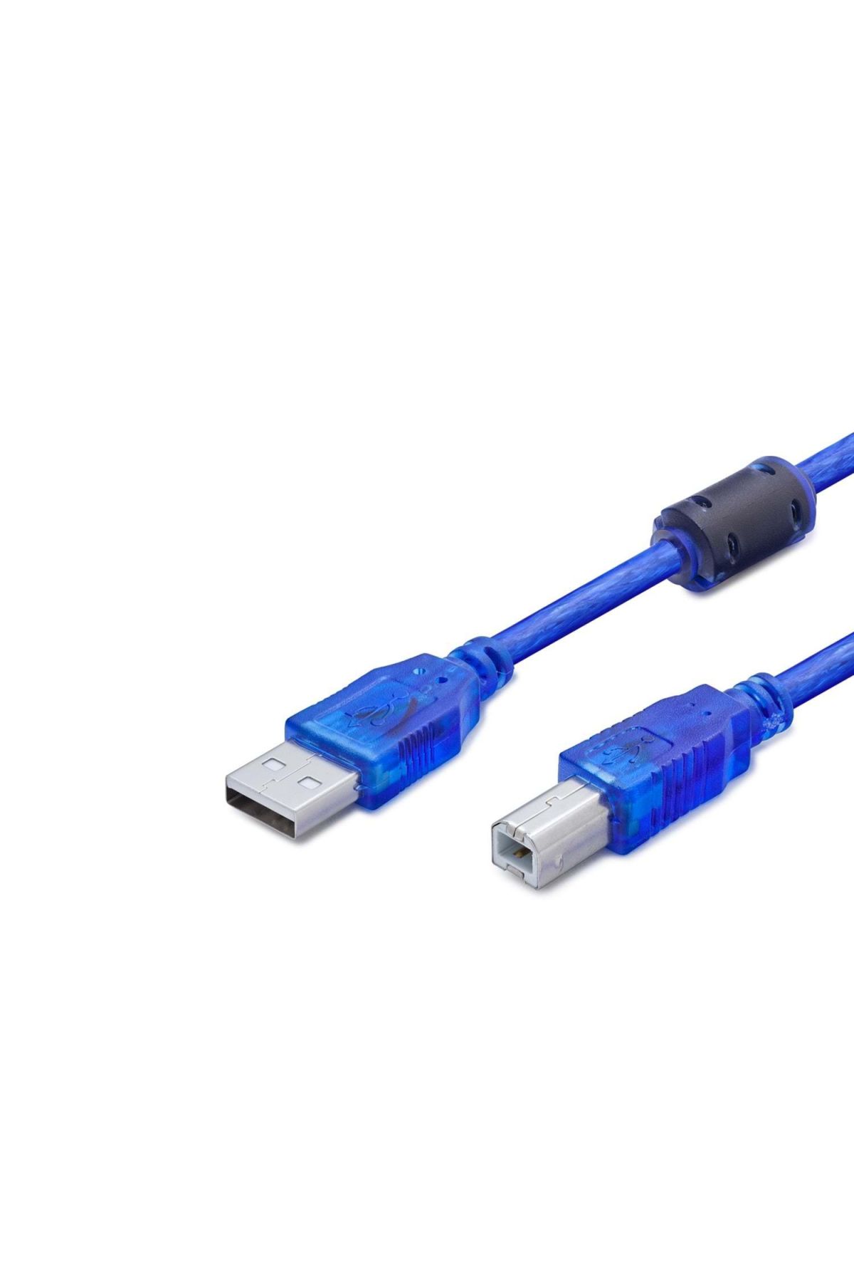 USB Printer Kablosu 5 m - Şeffaf Mavi HDX7544