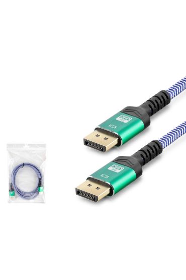 Dısplay Kablo 8K 144Hz Örgülü 2M Çok Renkli HDX7820