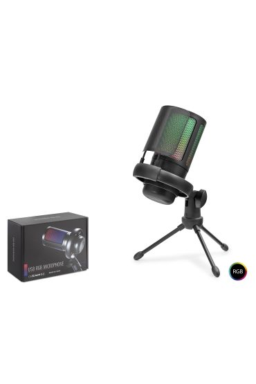 Profesyonel Gaming Rgb Mikrofon 192 Khz / 24 Bit Type-C - Siyah ME6S