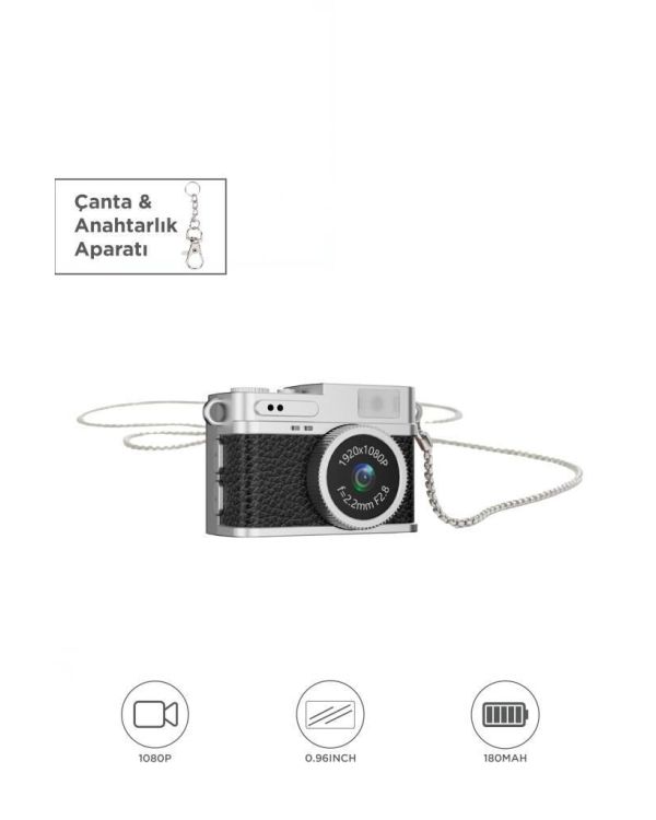 Dijital Fotoğraf Makineleri Video Kamera Mini Anahtarlık 1080P CMR35 Siyah