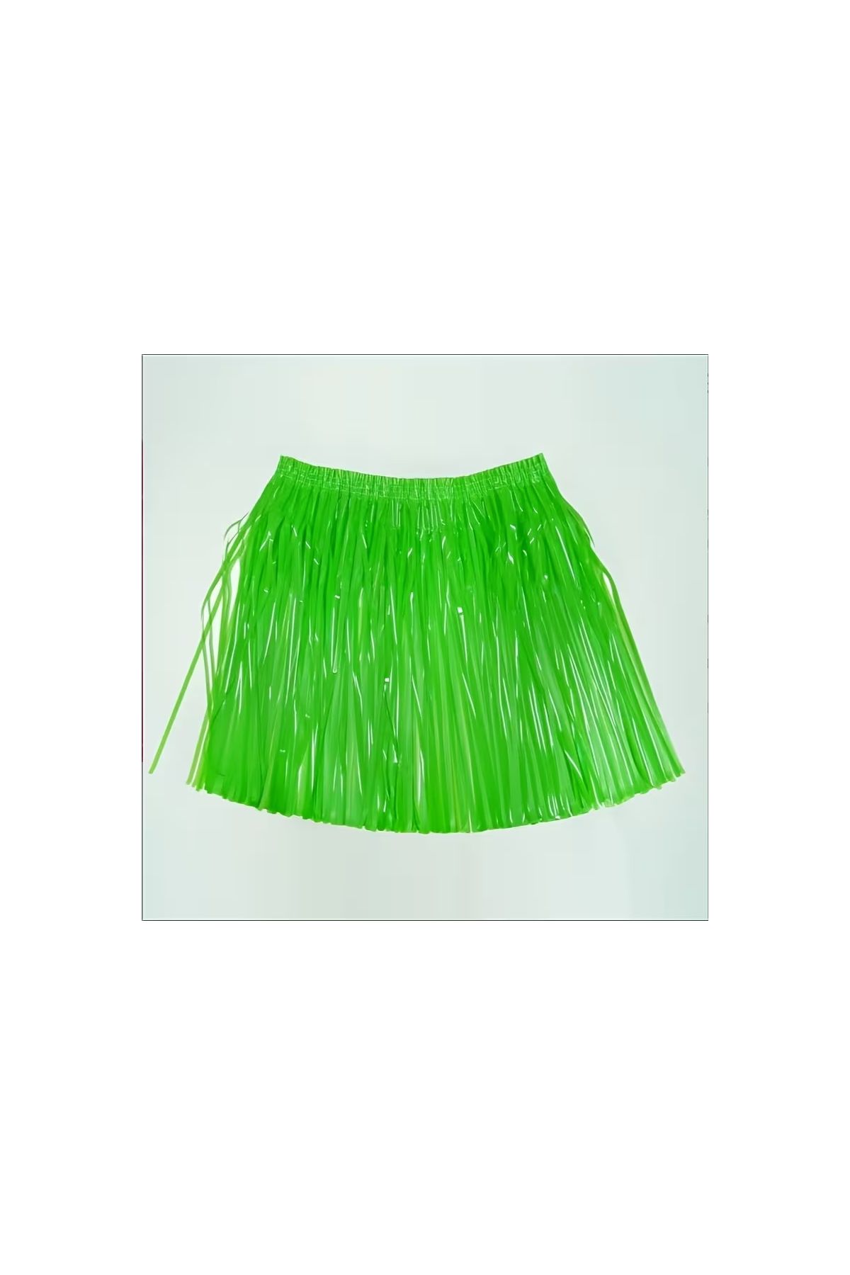 Neon Yeşil Hawaii Parti Eteği 40 cm