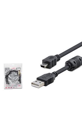 Usb Mini V3/5Pin To Usb Kablo 1.5 M - Si̇yah HDX7538 