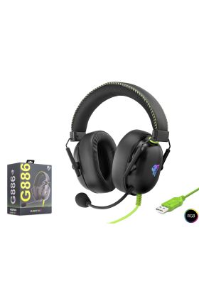 Gaming Kulaklik Usb Rgb 7.1 - Si̇yah/Yeşi̇l G886