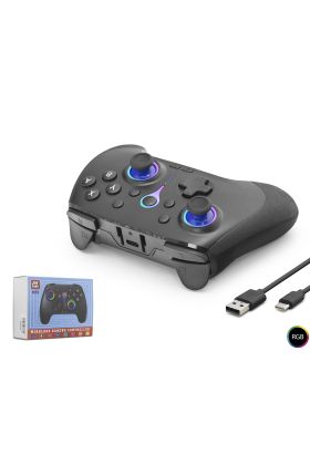 Bluetooth Gamepad Pc Ios Android Switch Ps3 Ps4 Uyumlu Rgb - Siyah ND505B