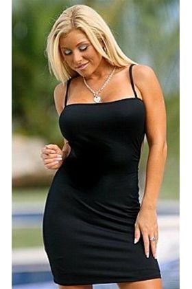 TSec031039 Esnek Askılı Mini Elbise &amp Kombinezon