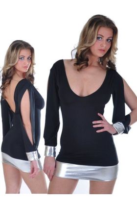 TP112117 Açık Kollu Mini Elbise